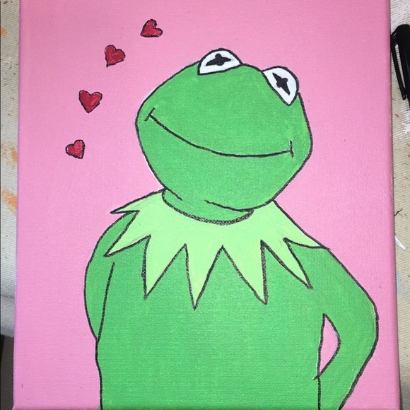 Kermit the frog canvas painting - Picture 1 of 1